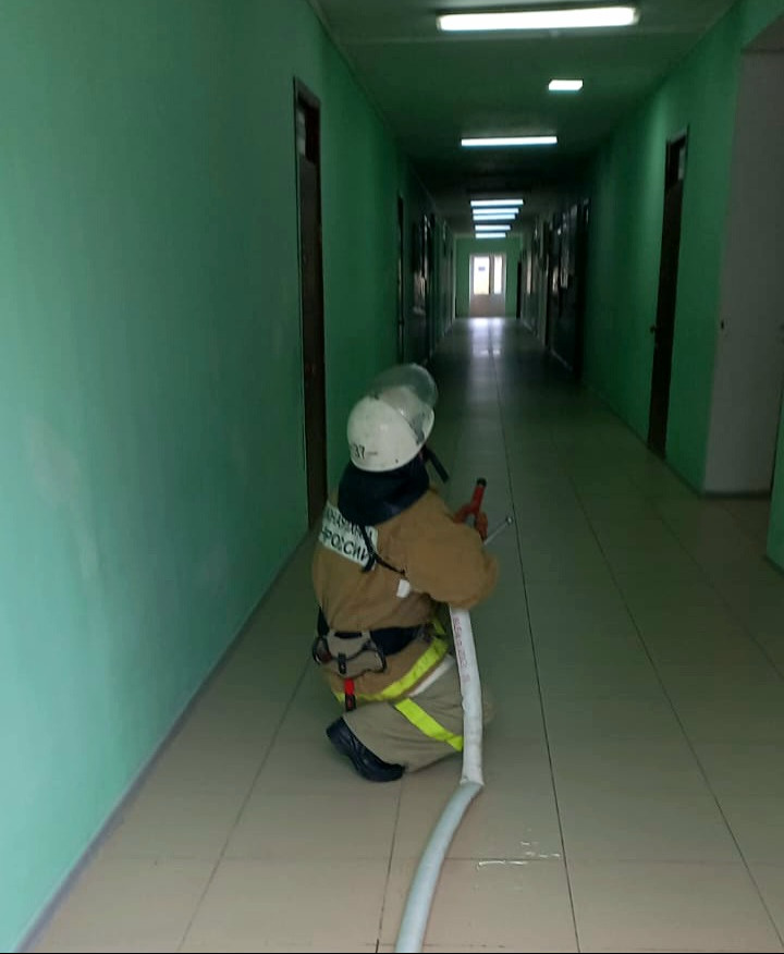 Пожарно-тактические занятия в СОШ Докузпаринского района