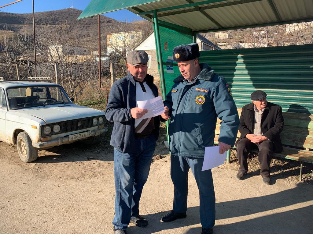 Профилактические мероприятия с населением  в области пожарной безопасности  в Сулейман-Стальском районе