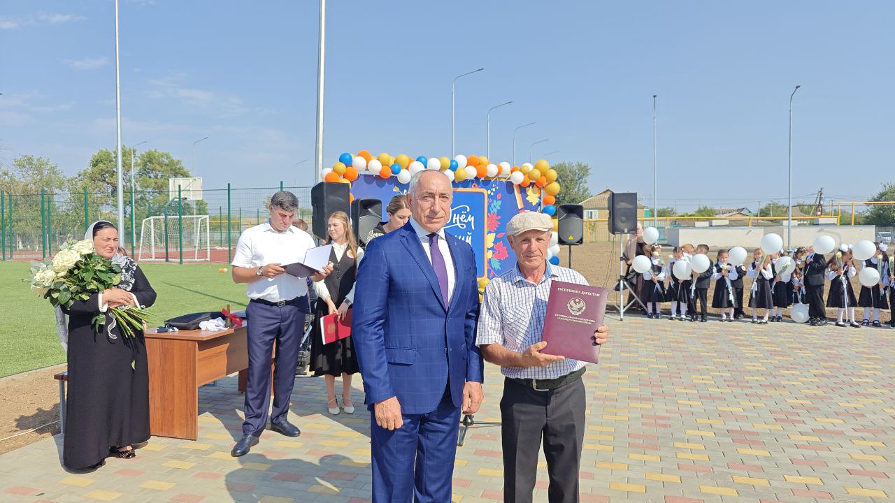 Торжественное открытие школы в селе Шагада Хасавюртовского района.