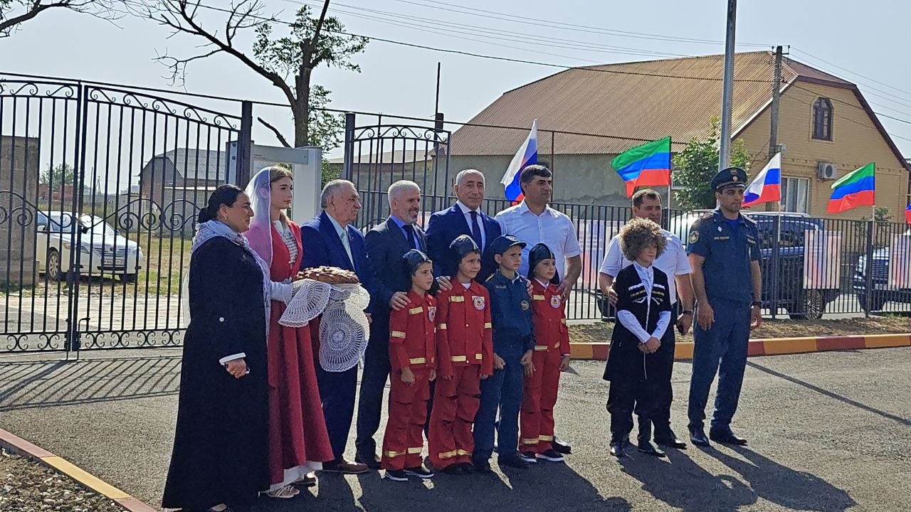 Торжественное открытие школы в селе Шагада Хасавюртовского района.