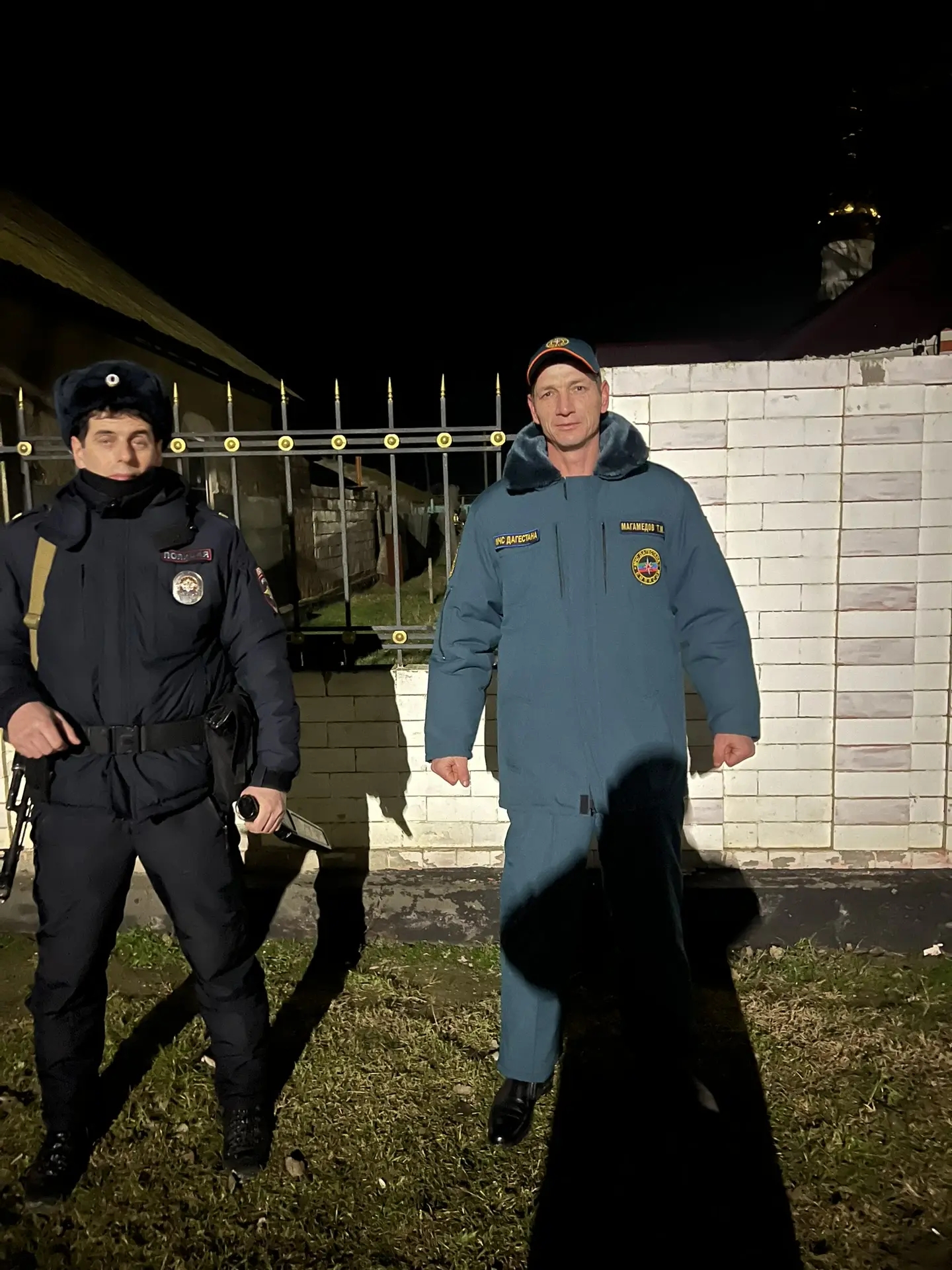 Работниками ПЧ-61 в ночь на Рождество организовано дежурство в храме Николая Чудотворца села Крайновка Кизлярского района.