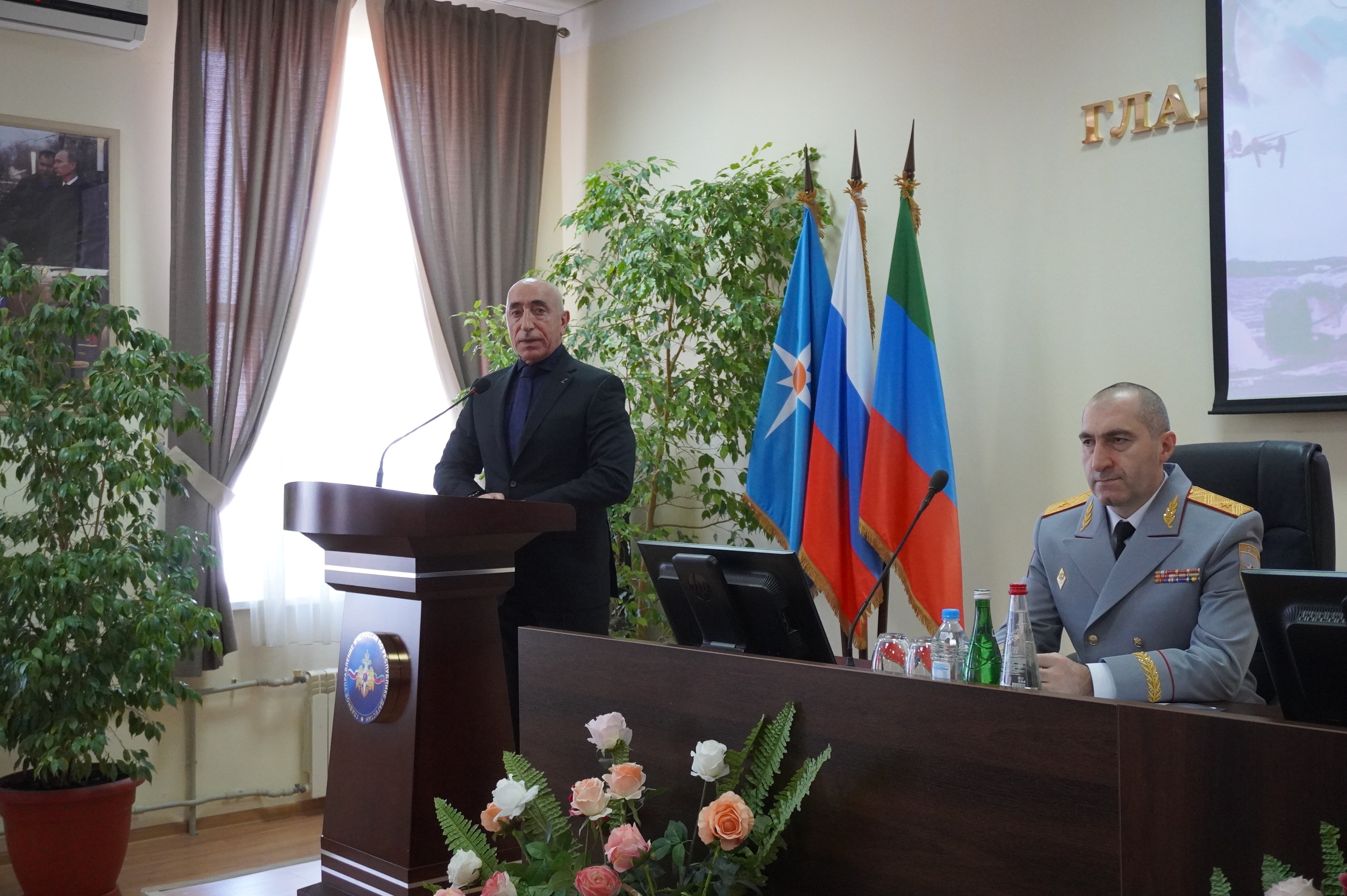 Торжественное мероприятие, приуроченное к празднованию Дня защитника Отечества в МЧС Дагестана