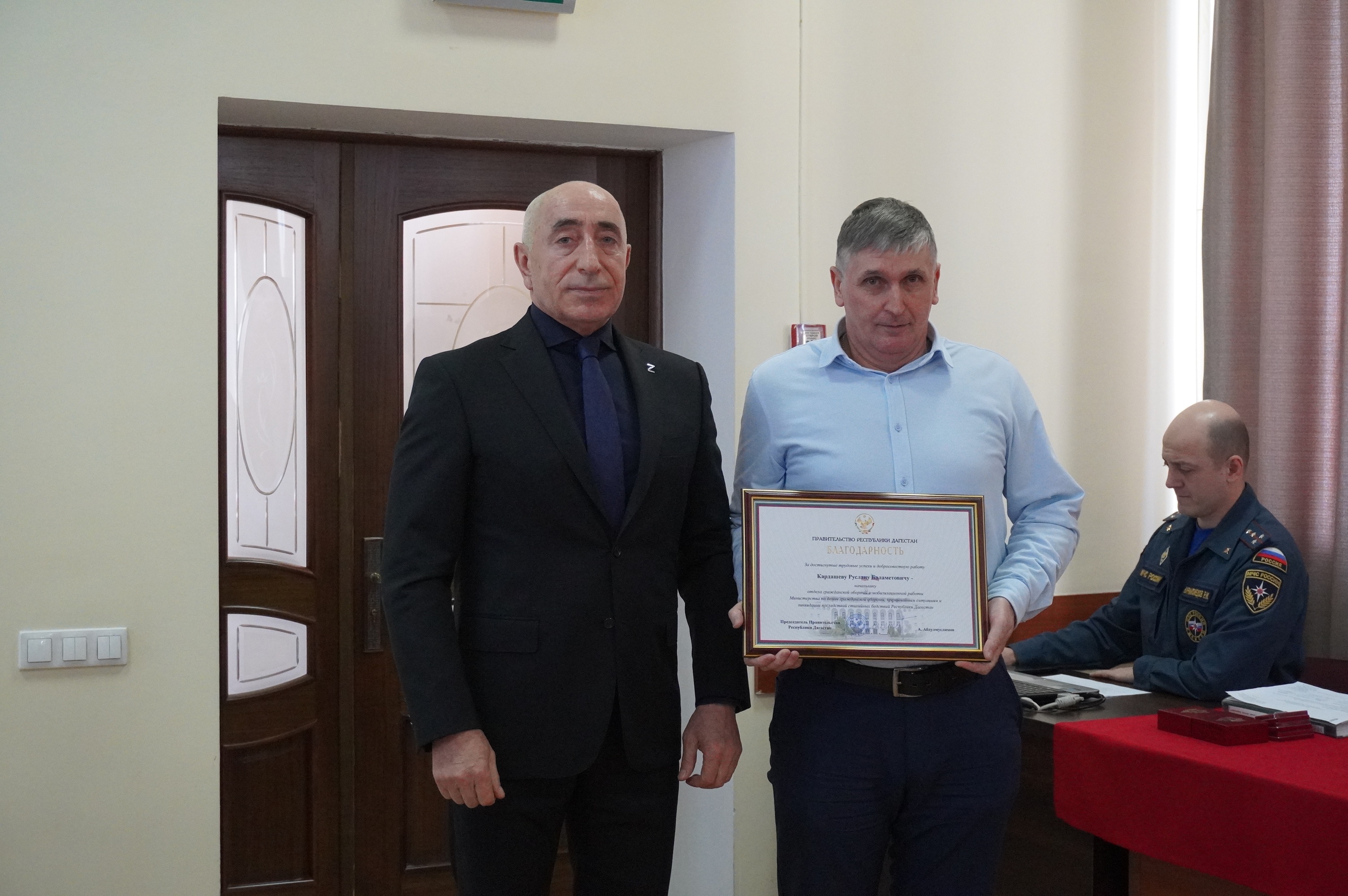 Торжественное мероприятие, приуроченное к празднованию Дня защитника Отечества в МЧС Дагестана