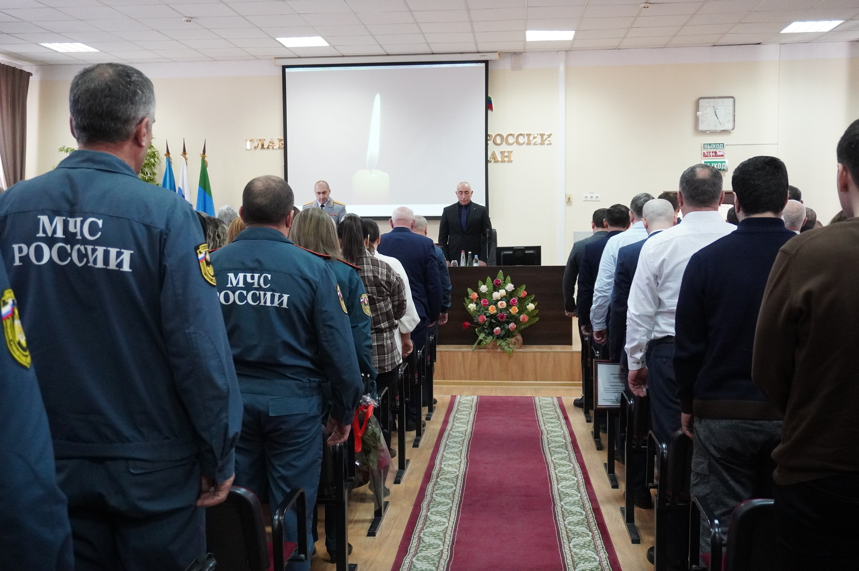 Торжественное мероприятие, приуроченное к празднованию Дня защитника Отечества в МЧС Дагестана